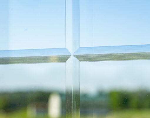 {Closeup view of V-Groove window grid option for ProVia windows and patio doors}