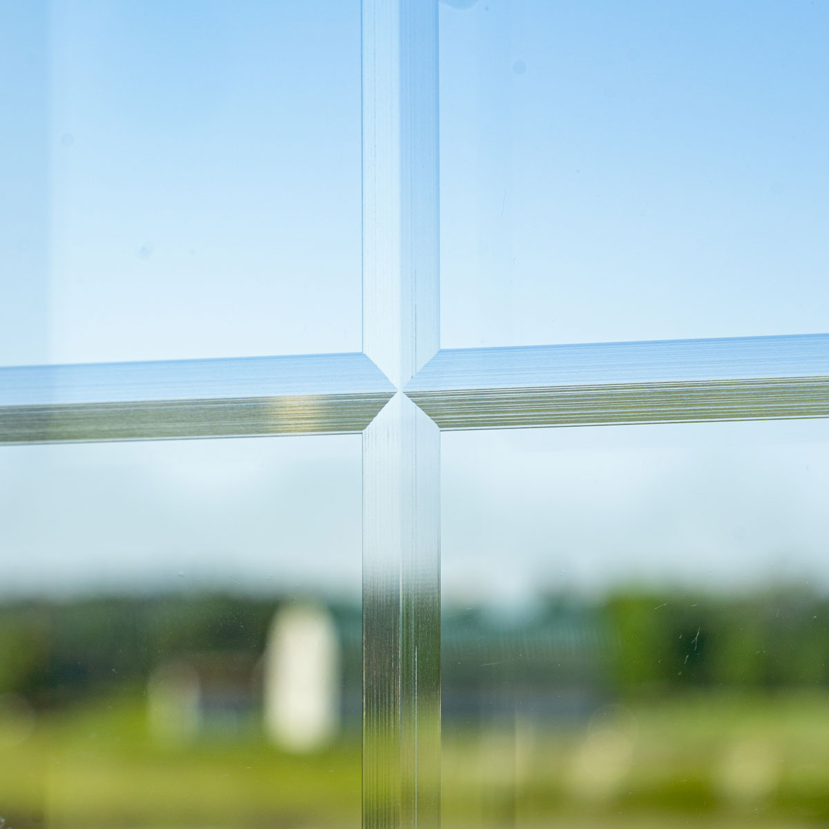 Closeup view of V-Groove window grid option for ProVia windows and patio doors