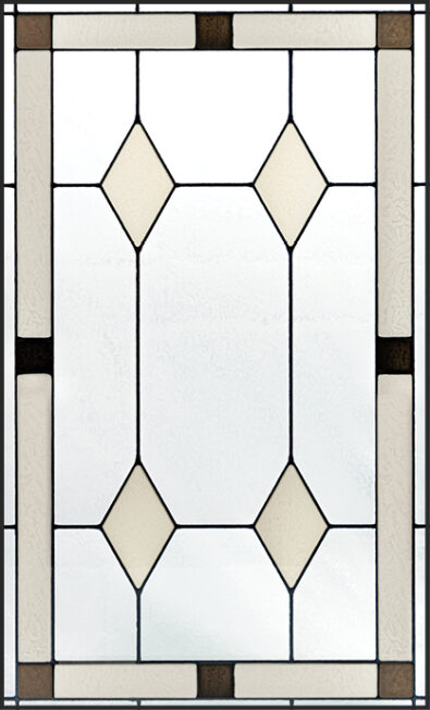 Isolated view of ProVia Vintage Art Glass doors option