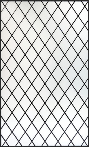 {Westin Art Glass, which pairs nicely with Tudor-style front doors and Tudor window styles}