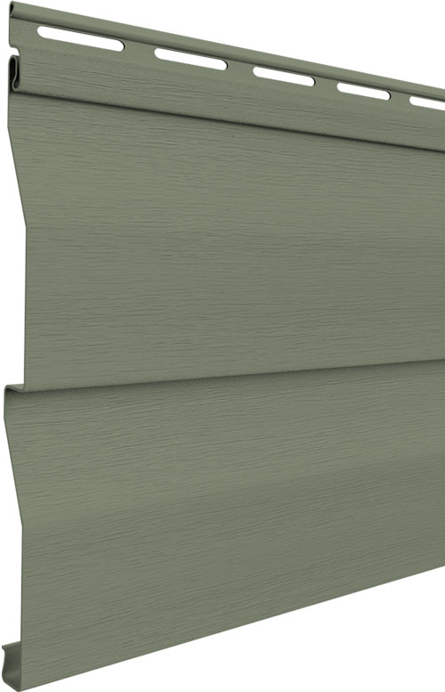 Willowbrook house siding in the color Aspen green; example of Dutch lap siding