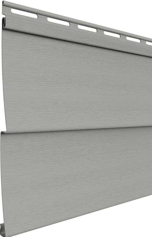 Willowbrook house siding, example of vinyl clapboard siding, in the color Everest gray