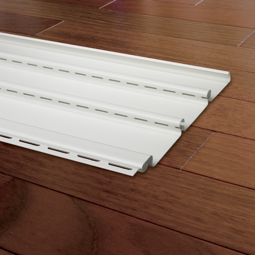 Woodhaven vinyl soffit in White