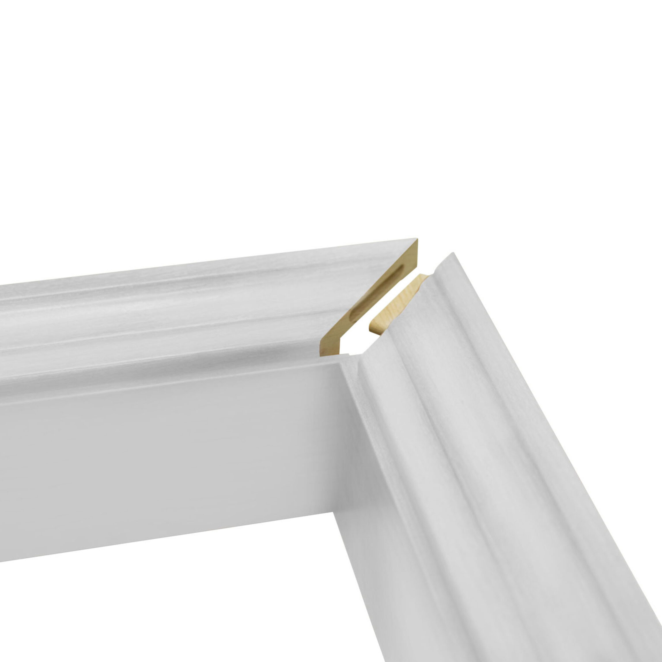 White MasterFit™ professional window trim for ProVia windows 