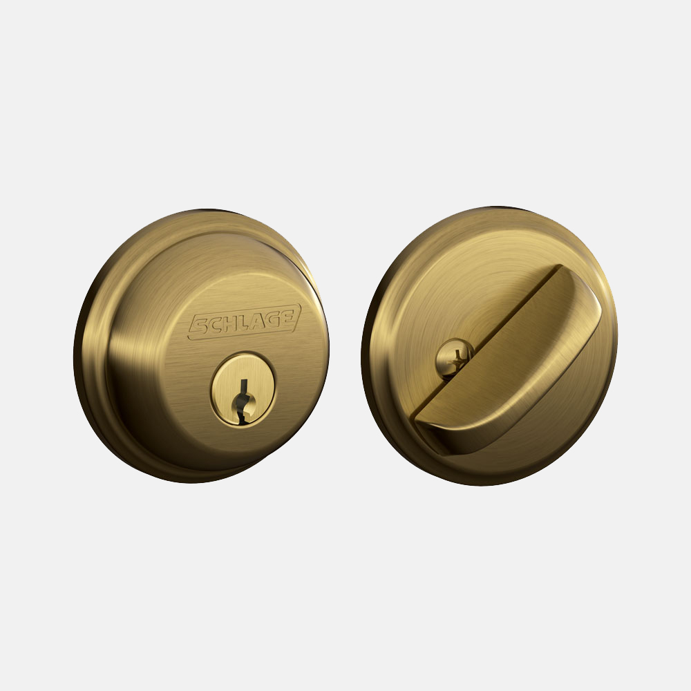 Schlage® Classic Thumbturn Deadbolt in Antique Brass