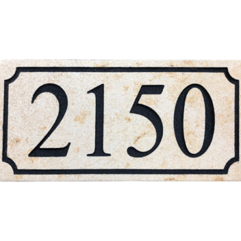 {ProVia Manufactured Stone Address Stone in Buff Sandstone}