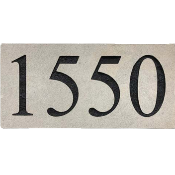 {ProVia Manufactured Stone Address Stone in Gray Limestone}