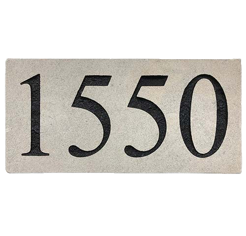 ProVia Manufactured Stone Address Stone in Gray Limestone
