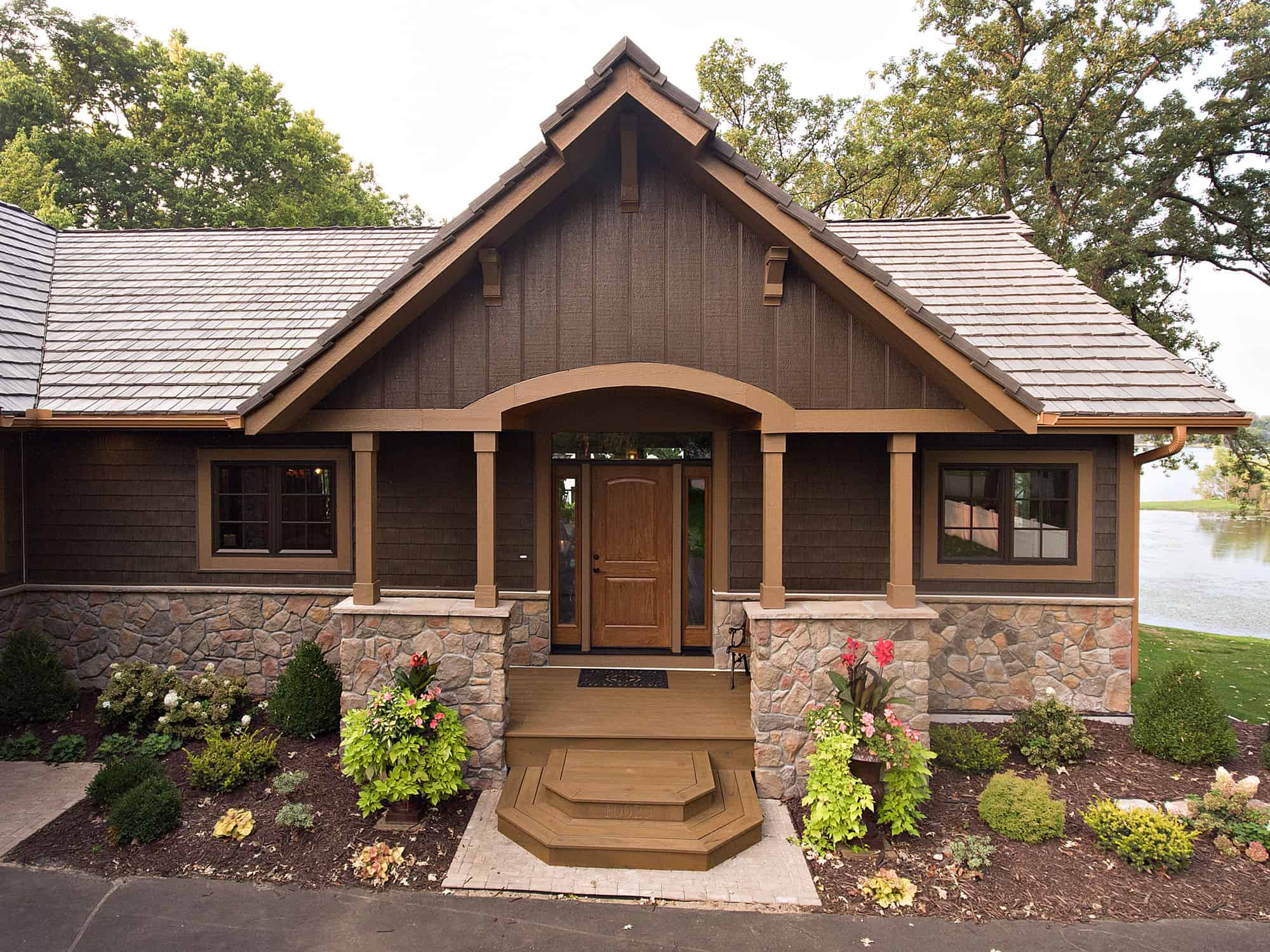 Aeris™ Casement Windows in Classic Bronze