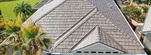 Images of metal roofing in our gallery include this Briarwood metal shake roof image