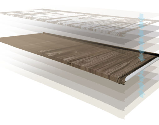 {Illustration of ProVia metal roofing panel with GalvaTec™ Finish System}