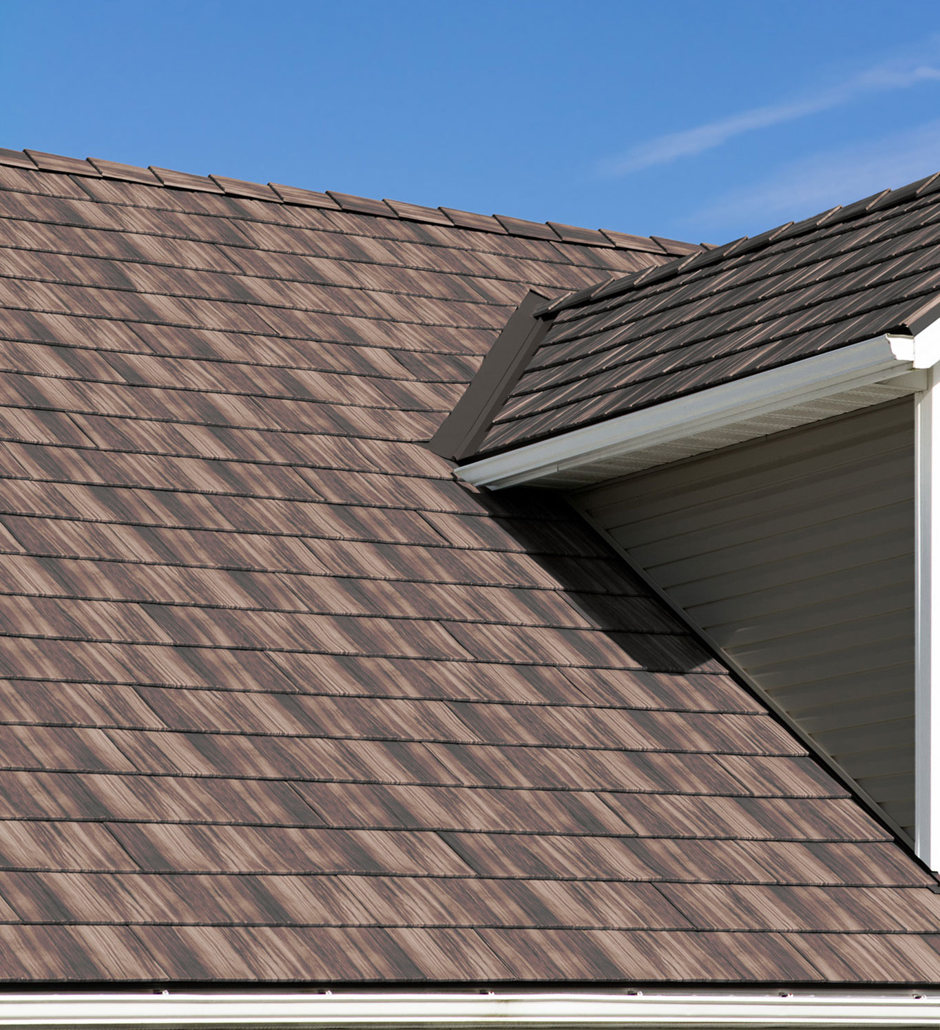 Saddlewood Shake Metal Roofing