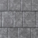 Closeup image showing the details of ProVia's Ironstone gray colored metal slate roofing 