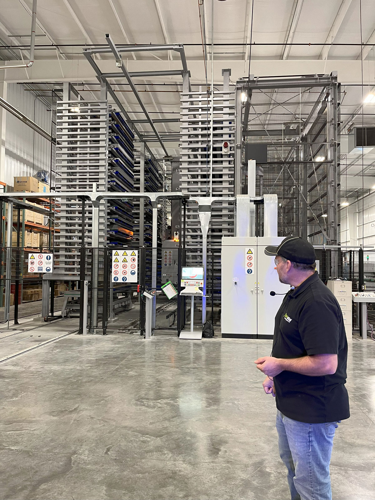 Vertical Storage System at the ProVia Entry Door Manufacturing Facility in Walnut Creek, Ohio