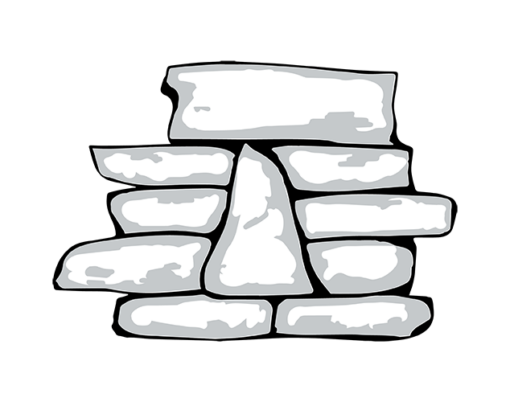 {Line art of Ridge Cut™ manufactured stone veneer profile}