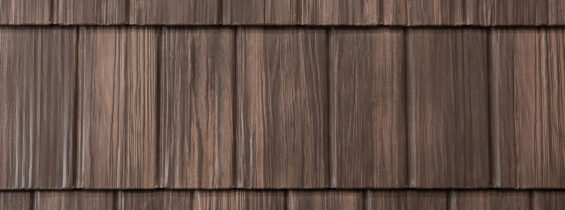 {Saddlewood Shake Metal Roofing}