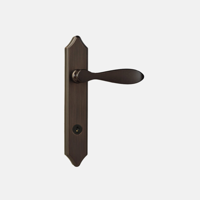 {Windsor Storm Door Hardware in Aged Bronze}