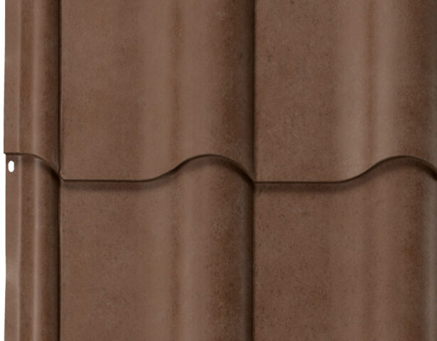 Detailed profile view of ProVia's metal barrel tile roof in Auburn