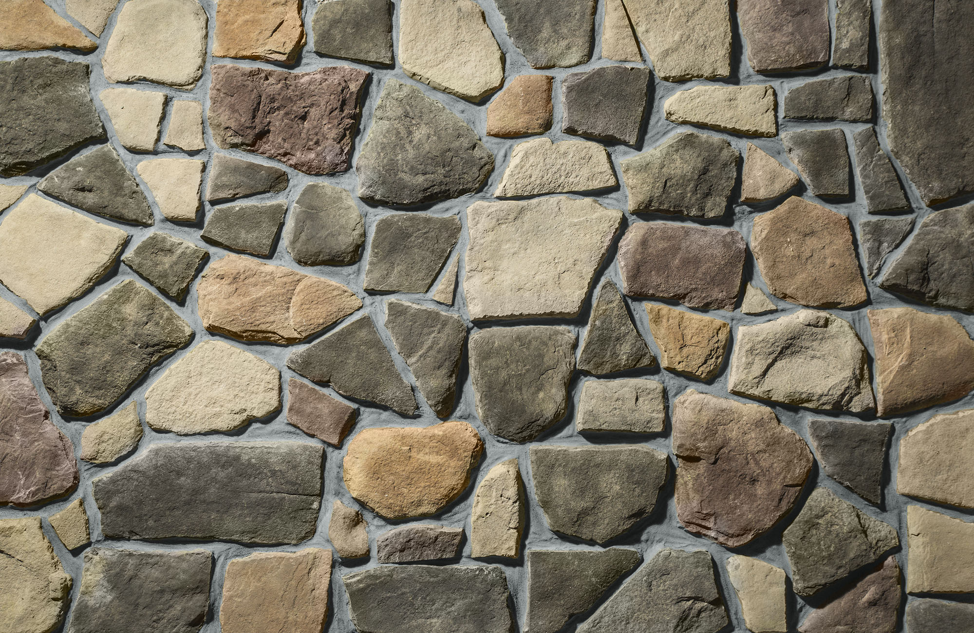 Fieldstone Pennsylvania with Gray Grout