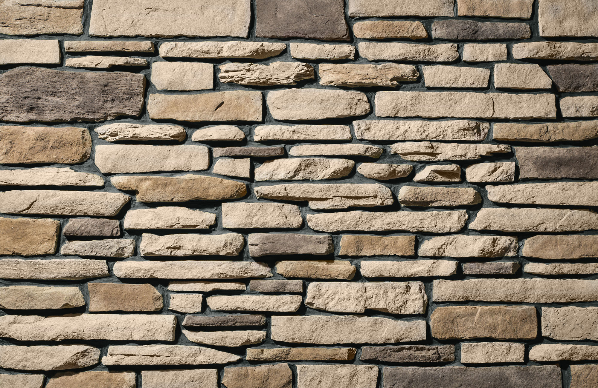 Ledgestone Osage with Black Grout