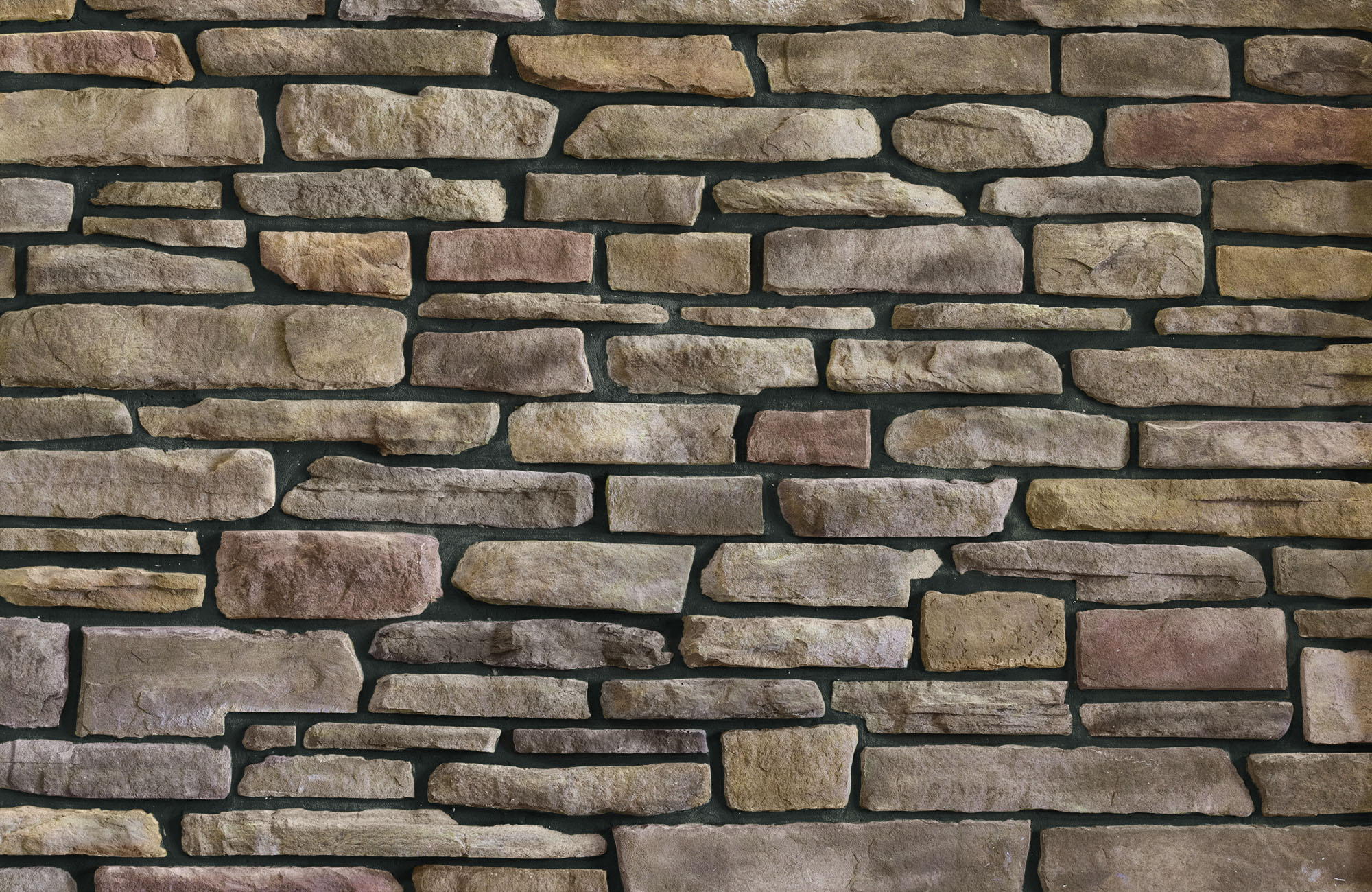 Ledgestone Prescot with Black Grout