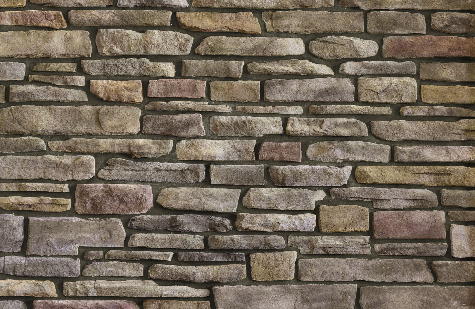 Ledgestone Prescot with Brown Grout