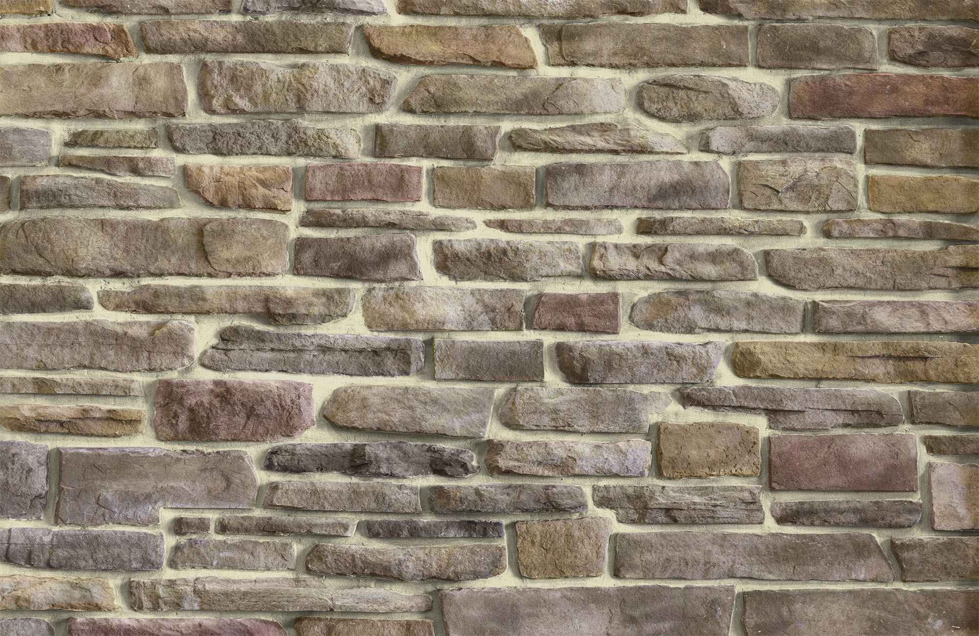 Ledgestone Prescot with Buff Grout