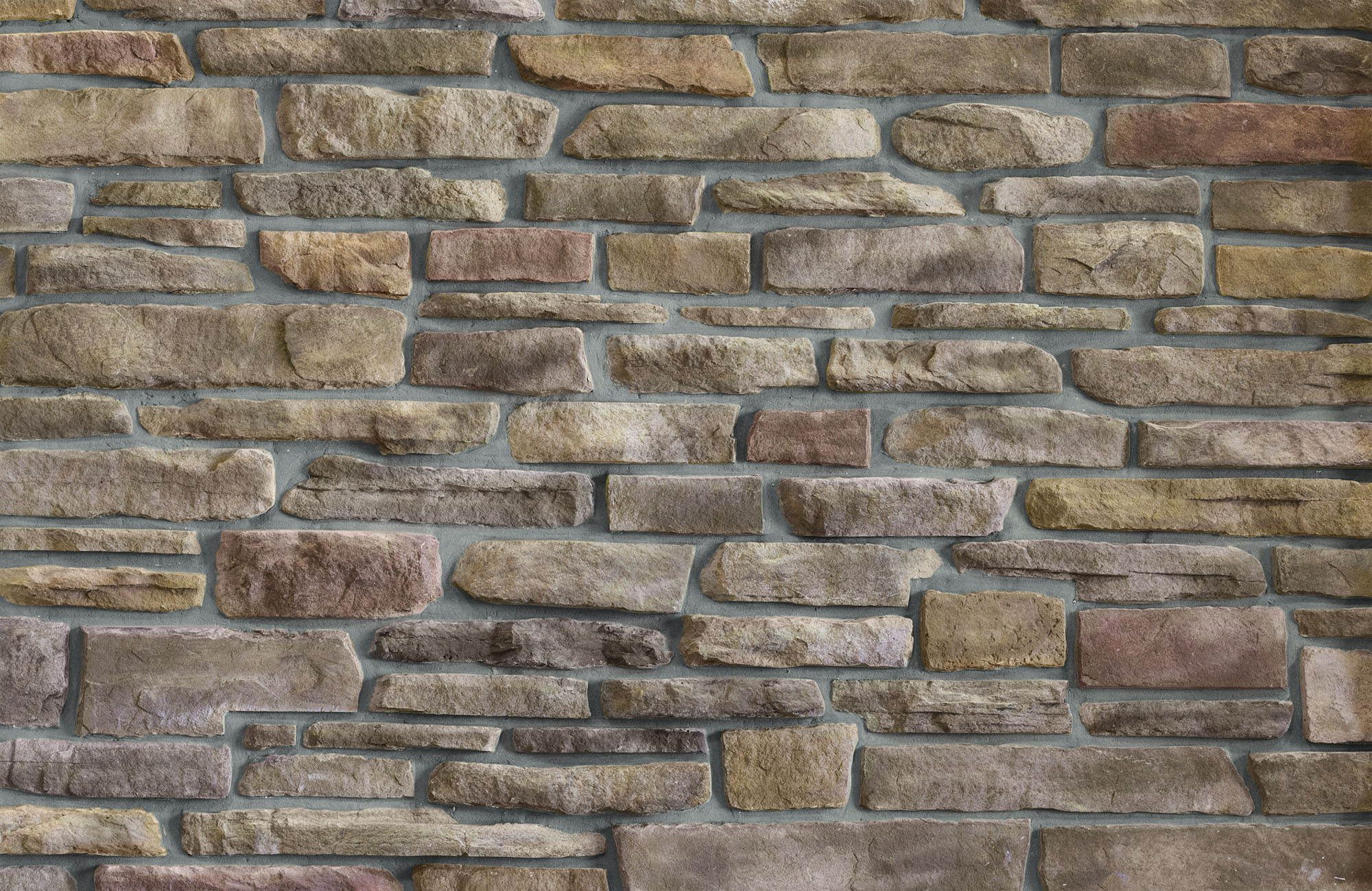 Ledgestone Prescot with Gray Grout