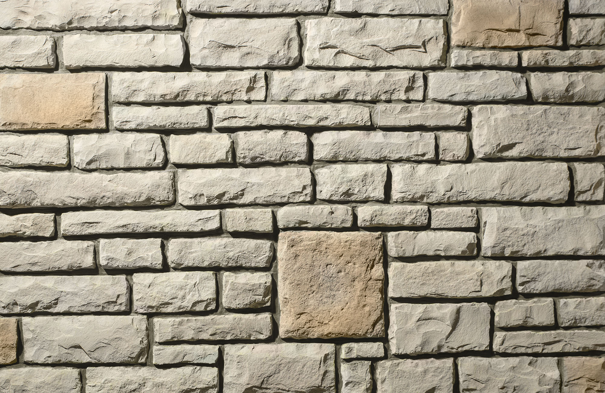 Limestone Buff with Brown Grout
