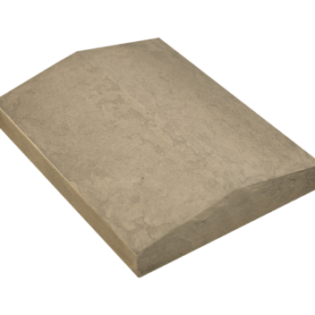 {Isolated image of a ProVia Manufactured Stone Peaked Wall Caps Accessory}