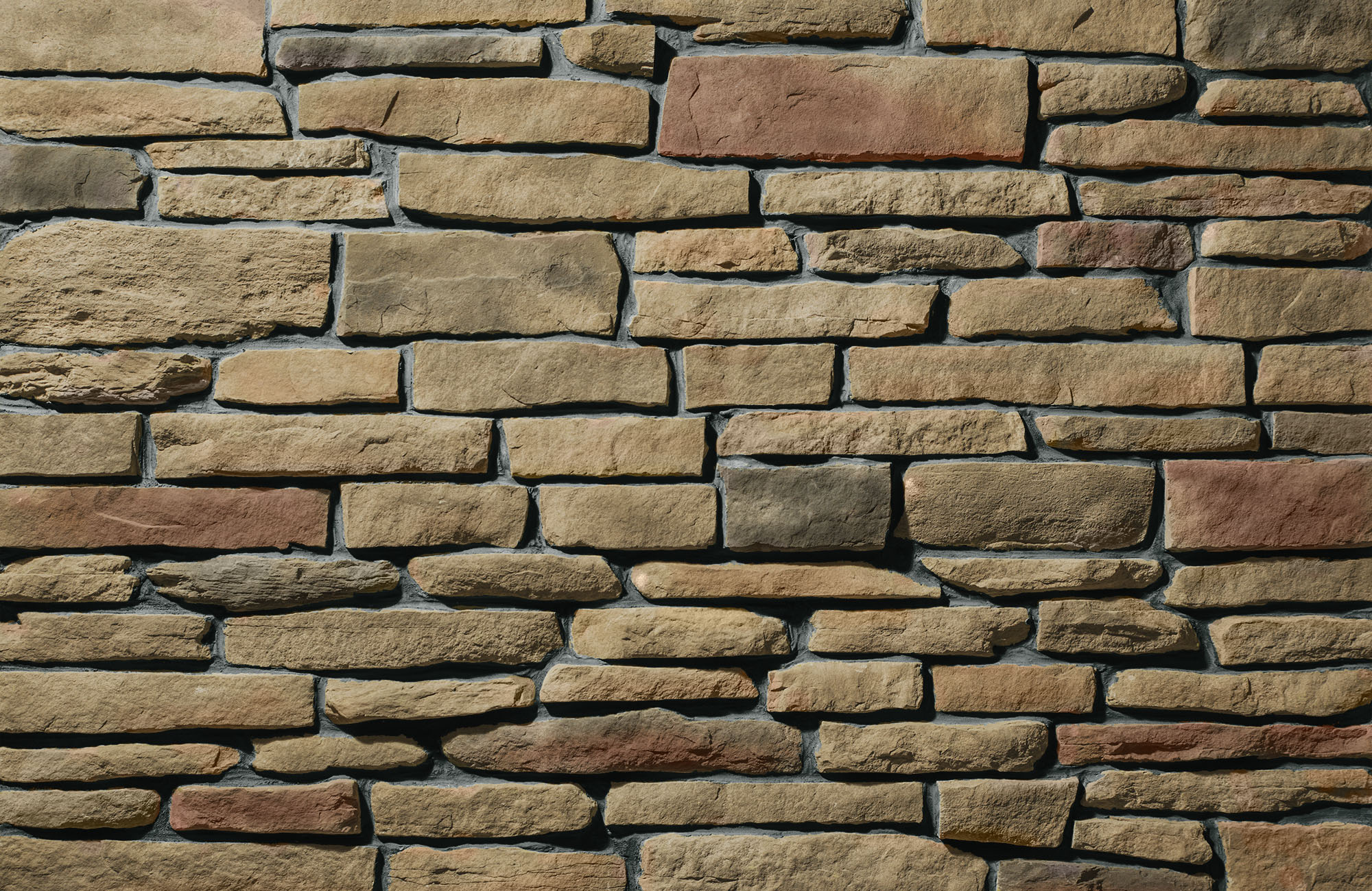 Ledgestone Santee with Black Grout