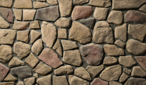 Brown fieldstone veneer with brown grout, Shenandoah