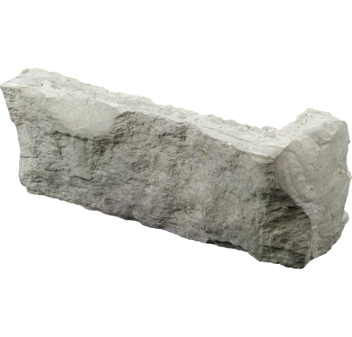 Isolated image of a ProVia Terra Cut™ manufactured stone corner
