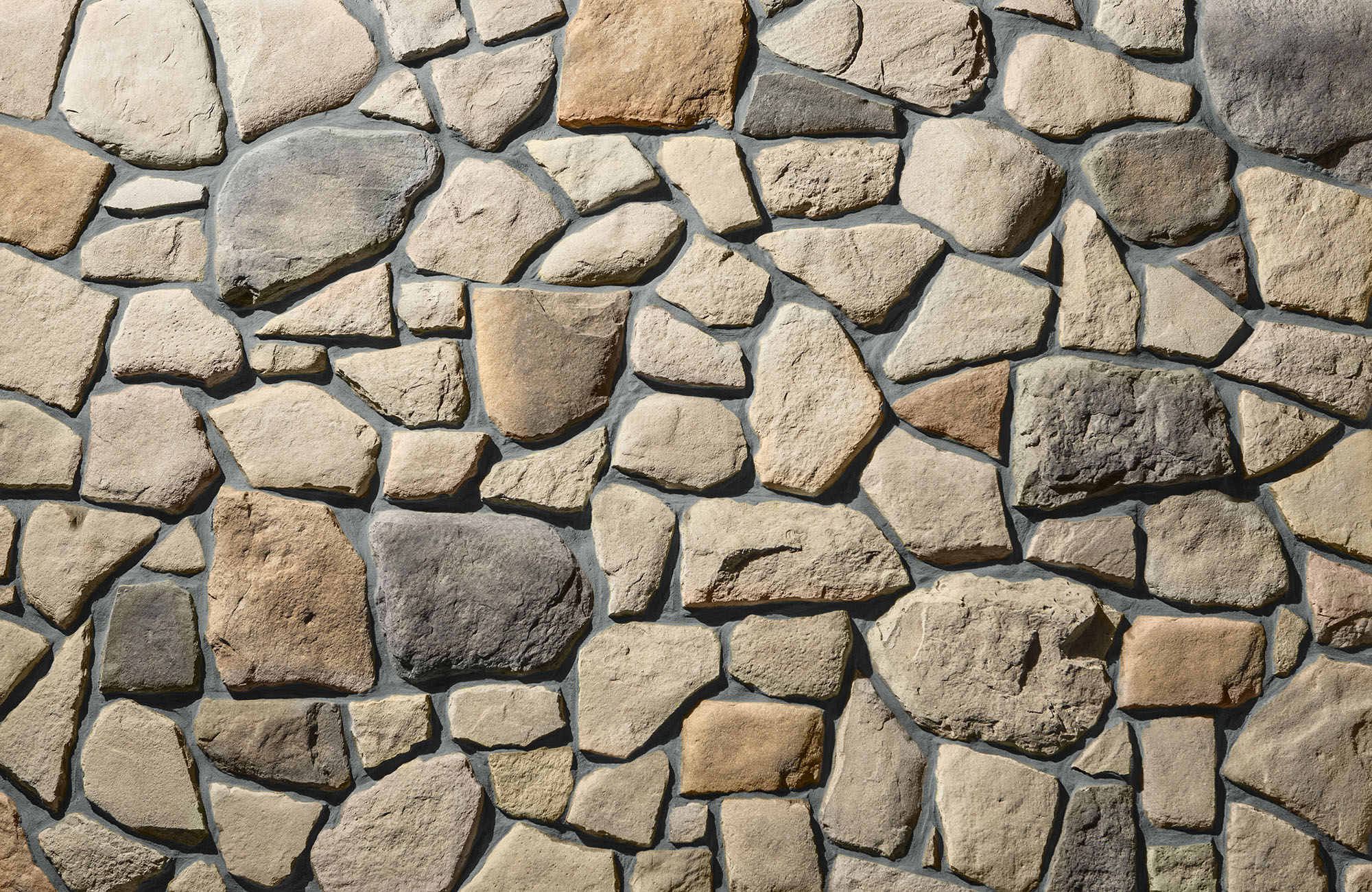 Fieldstone Strathmore with Gray Grout