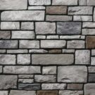 {Terra Cut™ Niagara manufactured stone veneer with Black Grout}