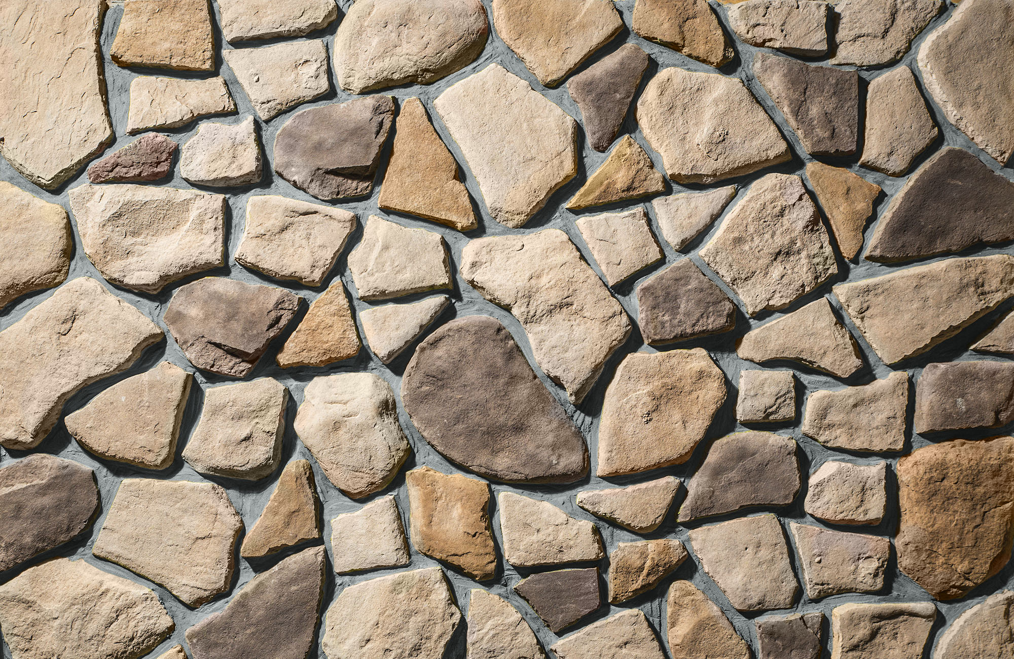 Fieldstone Top Rock with Gray Grout