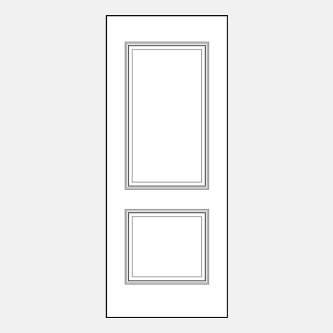 {Line drawing of a ProVia 002W 8-foot entry door style}