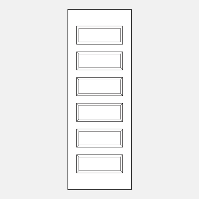 {Line drawing of a ProVia 006S 8-foot entry door style}