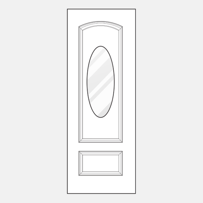 {Line drawing of a ProVia 150-1P 8-foot entry door style}