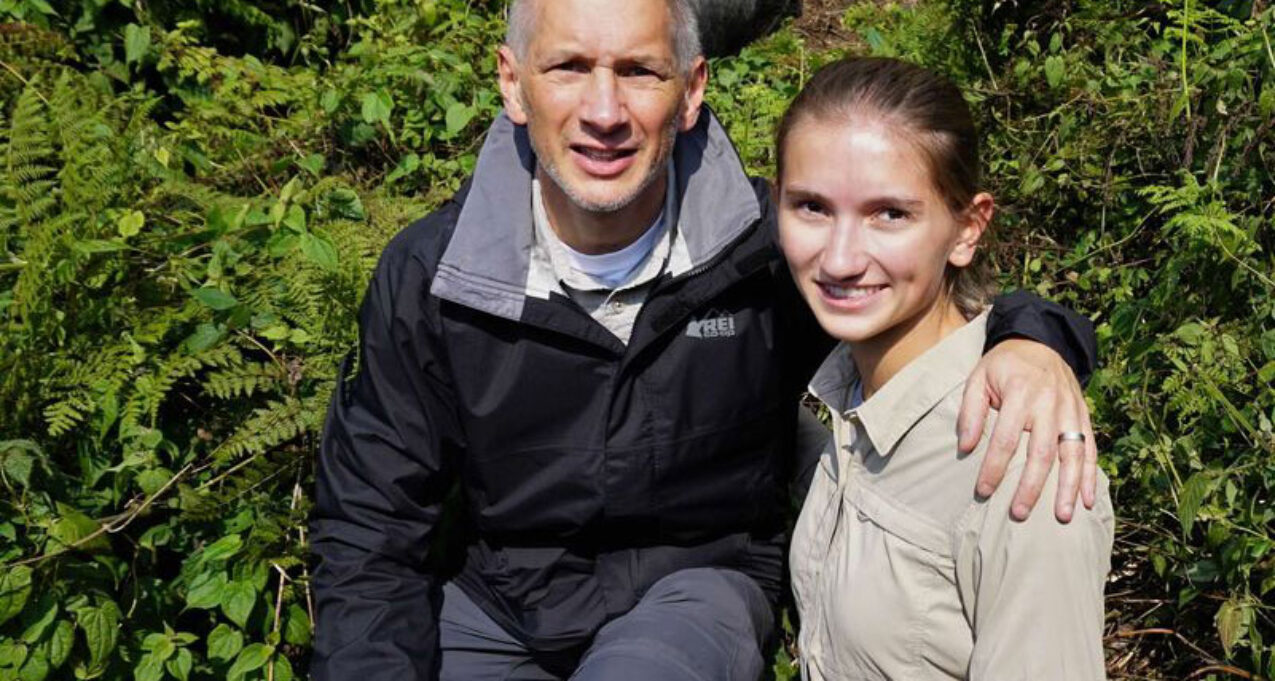 {ProVia President and CEO Brian Miller with his daughter while visiting Africa}