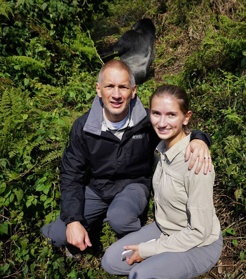 ProVia President and CEO Brian Miller with his daughter while visiting Africa