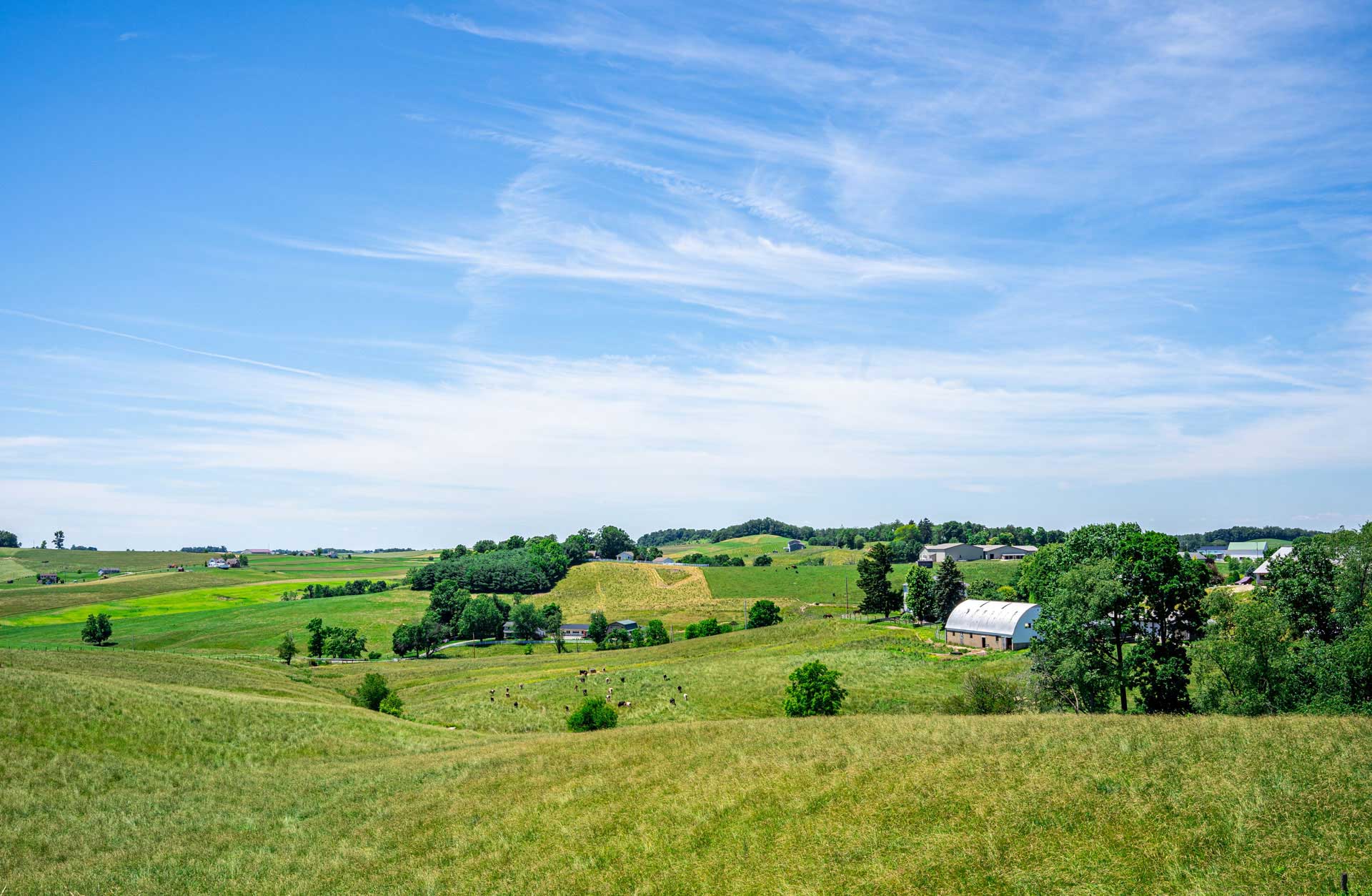 Scenic image of Ohio's Amish countryside