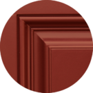 {Detailed photograph of embossing on one of ProVia's prehung exterior doors}