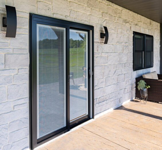 {Endure™ Patio Door in Coal Black with Internal Blinds}