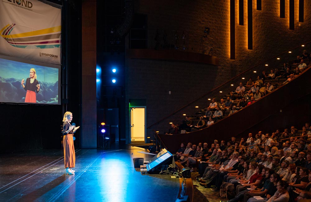 Liz Forkin Bohannon presenting at the 2022 Leadership Symposium, an annual event that offers leadership inspiration, ideas, and insights