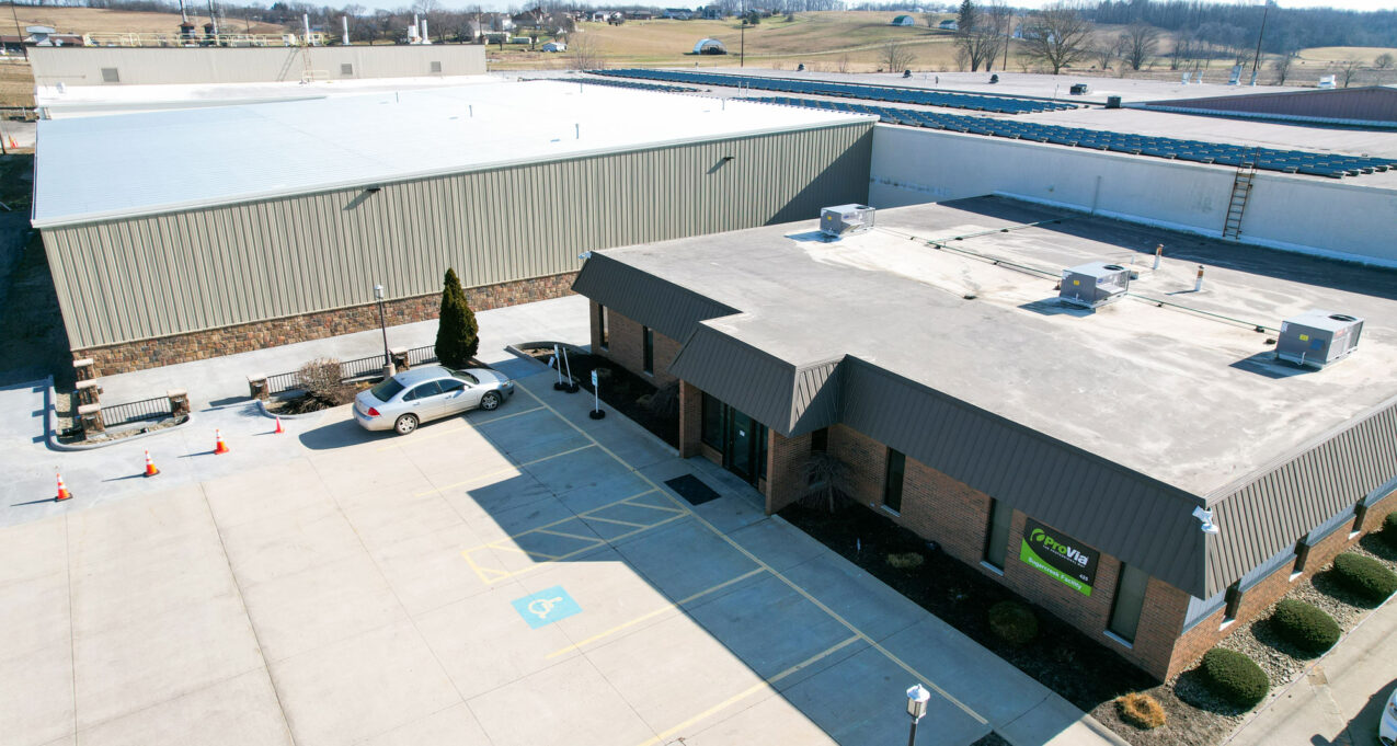 {Outside overhead view of ProVia Sugarcreek Facility}