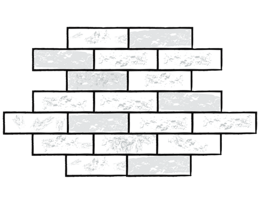 {Line art of Thin Brick manufactured stone veneer profile}