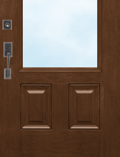Isolated illustration of a Signet® 440-2P Colonial-Style Door with clear glass