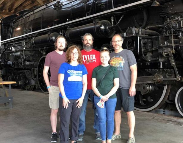 {ProVia's Corporate Relations team participates in a team activity to foster a strong team culture}