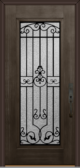 Illustration of a Signet 460 style door with Barcelona decorative glass